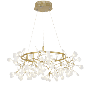 Naya I - Lámpara colgante de interior LED doble altura acabado dorado, 3000K - 24.3W