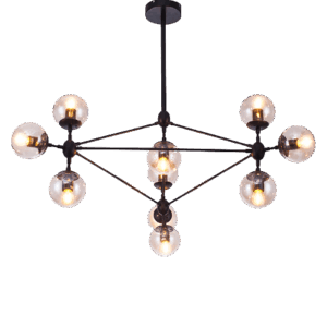 Oslo - Lámpara colgante de interior acabado negro, 10 luces