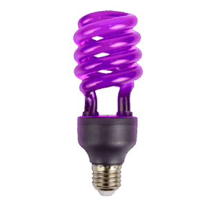 Hel - Foco fluorescente 20W - Espiral/E27 -  Luz negra UV-A