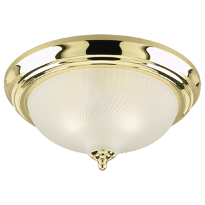 Mazu - Lámpara de techo tipo plafón acabado dorado, 2 luces