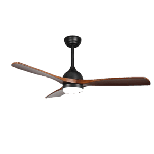 Magnus I - Ventilador de techo interior 52 plg acabado negro y aspas madera oscura, 3CCT - 20W