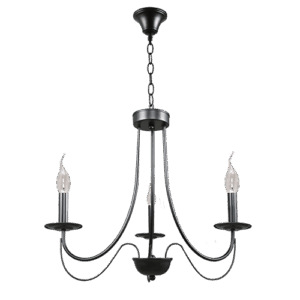 Candela - Lámpara colgante de interior acabado negro, 3 luces