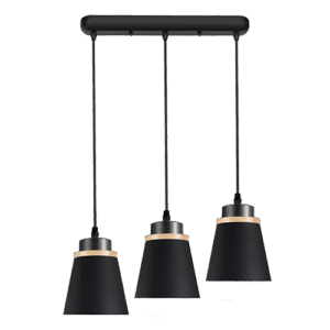 Meliora - Lámpara colgante de interior acabado negro, 3 luces
