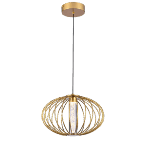 Rocío I - Lámpara colgante de interior LED acabado dorado, 3CCT - 5W