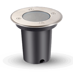 Tyler - Lámpara para piso exterior LED para empotrar acabado negro, 1 luz