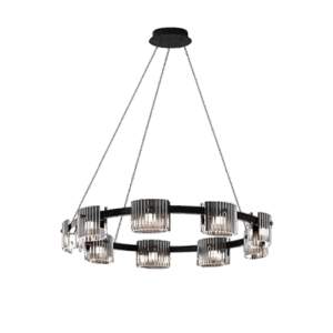 Gothel - Lámpara colgante de interior LED acabado negro, 3000K - 27W