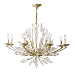 Mia II - Lámpara colgante de interior acabado dorado, 8 luces