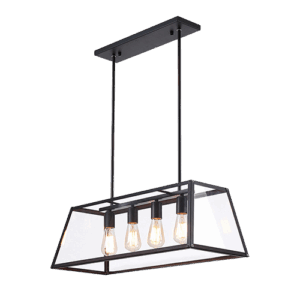 Keyla - Lámpara colgante de interior acabado negro, 4 luces