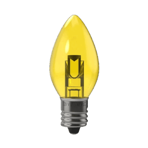 Foco LED 0.5W - Vela/E12 - Amarillo