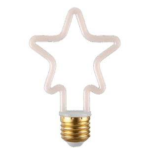 Foco LED 4W - E27 - 2700K forma de estrella