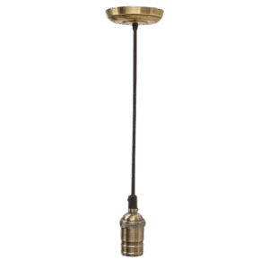 Colgante de interior acabado dorado para foco base E26