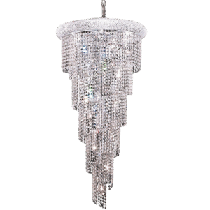 Emma - Chandelier acabado plateado, 18 luces