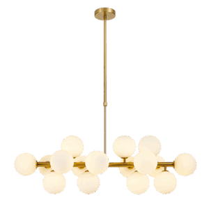 Moscú - Lámpara colgante de interior acabado dorado, 16 luces