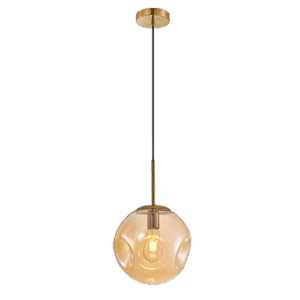 Nilo - Lámpara colgante de interior acabado ámbar, 1 luz