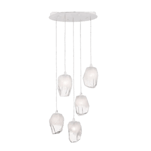 Seraphina I - Lámpara colgante de interior doble altura acabado blanco, 5 luces