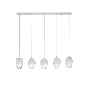 Seraphina II - Lámpara colgante de interior doble altura acabado blanco, 5 luces