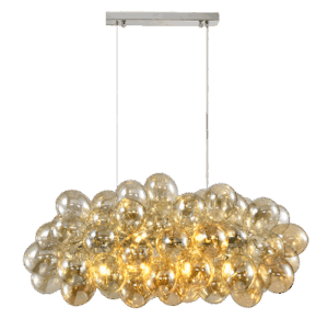 Balloon I - Lámpara colgante de interior acabado plateado, 8 luces