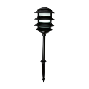 Antequera I - Lámpara reflector de exterior tipo estaca acabado negro, 1 luz