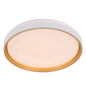 Aravelle - Lámpara tipo plafón de interior LED acabado blanco y dorado, 3CCT - 48W