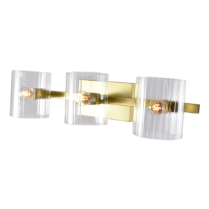 Aitana III - Lámpara de pared interior acabado dorado, 3 luces