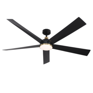 Nyro - Ventilador de techo 52 plg con control remoto acabado negro y aspas negras, 3CCT - 60W