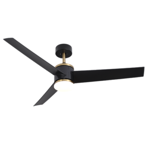 Darel - Ventilador de techo 52 plg con control remoto acabado negro y aspas negras, 3CCT - 22W