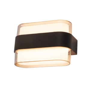 Atlas - Lámpara para muro exterior LED acabado negro, 3000K - 12W