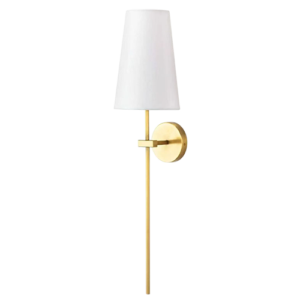 Avelis - Lámpara de pared interior acabado dorado y blanco, 1 luz