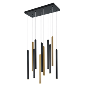 Enith I - Lámpara colgante de interior LED acabado negro y dorado, 3000K - 55W