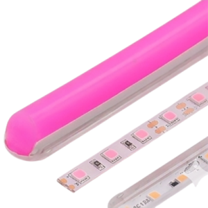 Tira LED neón color rosado para rotulo de interior, 10 metros, 60W - 12V